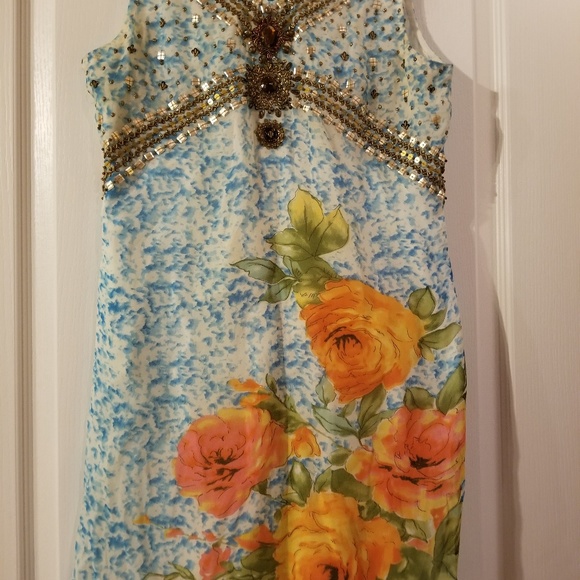 Floral Blue Long Top - Picture 3 of 3